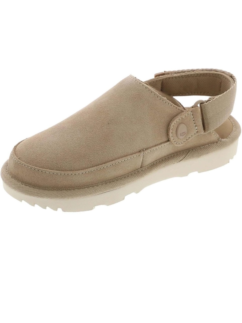 UGG golden star clog Beige Suede Slingback Sandal fits woman size 8